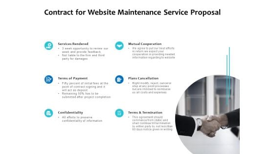 Contract For Website Maintenance Service Proposal Ppt PowerPoint Presentation Show