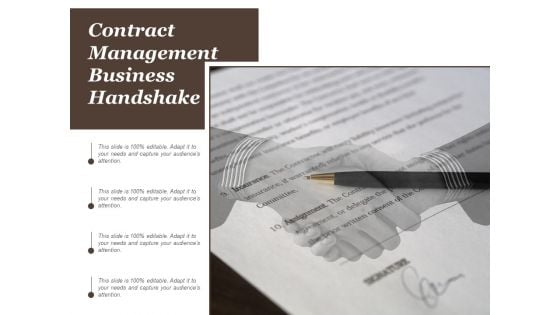 Contract Management Business Handshake Ppt Powerpoint Presentation Slides Brochure