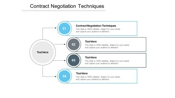 Contract Negotiation Techniques Ppt PowerPoint Presentation Infographics Infographics Cpb