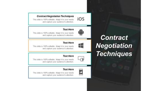 Contract Negotiation Techniques Ppt PowerPoint Presentation Infographics Layouts Cpb