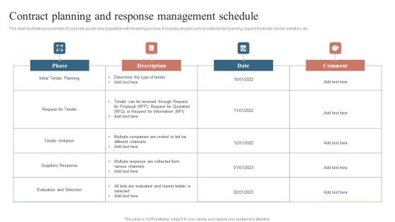 Contract Planning And Response Management Schedule Themes PDF