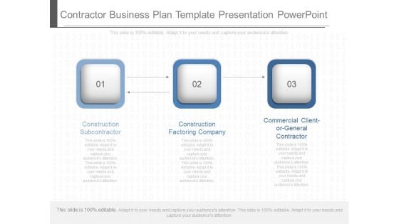 Contractor Business Plan Template Presentation Powerpoint