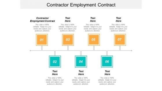 Contractor Employment Contract Ppt PowerPoint Presentation Show Design Inspiration Cpb