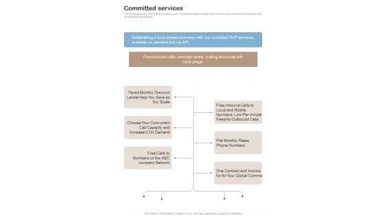 Contractors Bid For Voip Services Committed Services One Pager Sample Example Document