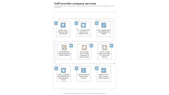 Contractors Bid For Voip Services Voip Provider Company Services One Pager Sample Example Document Contractors Bid For Voip Services Voip Provider Company Services One Pager Sample Example Document
