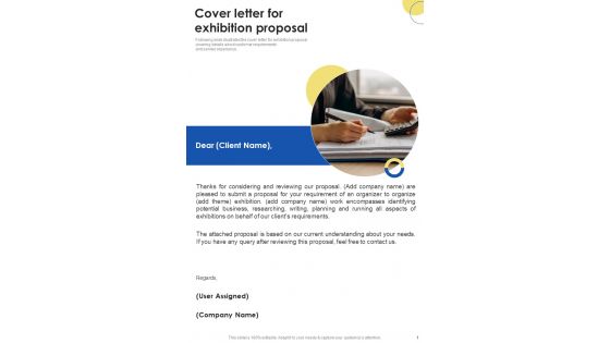 Contractors Bid Proposal For Organizing Exhibitions Cover Letter For Exhibition Proposal One Pager Sample Example Document Contractors Bid Proposal For Organizing Exhibitions Cover Letter For Exhibition Proposal One Pager Sample Example Document
