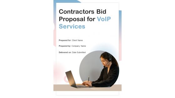 Contractors Bid Proposal For Voip Services One Pager Sample Example Document Contractors Bid Proposal For Voip Services One Pager Sample Example Document