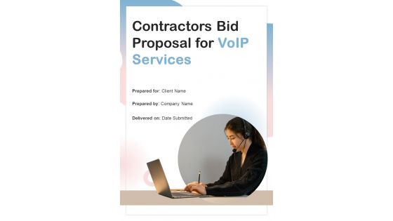 Contractors Bid Proposal For Voip Services One Pager Sample Example Document