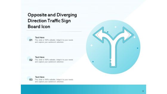 Contrary Board Icon Traffic Sign Ppt PowerPoint Presentation Complete Deck