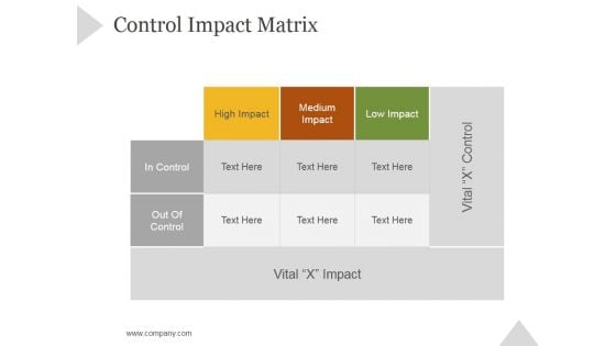 Control Impact Matrix Ppt PowerPoint Presentation Example
