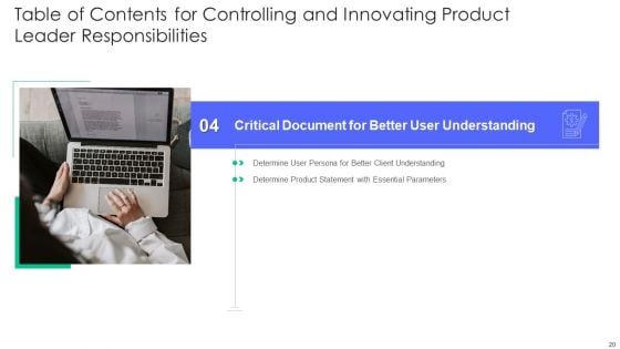 Controlling And Innovating Product Leader Responsibilities Ppt PowerPoint Presentation Complete Deck With Slides