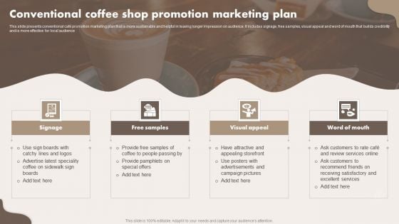 Conventional Coffee Shop Promotion Marketing Plan Professional PDF