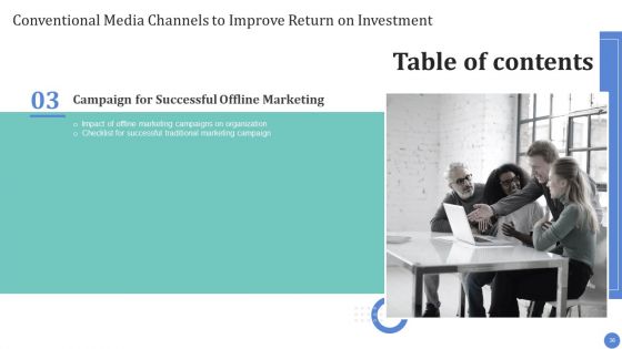 Conventional Media Channels To Improve Return On Investment Ppt PowerPoint Presentation Complete Deck With Slides