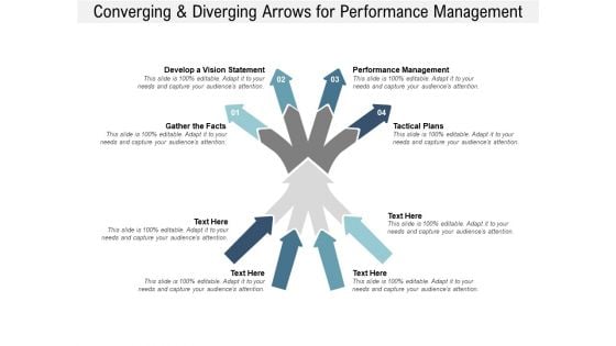 Converging And Diverging Arrows For Performance Management Ppt PowerPoint Presentation File Files