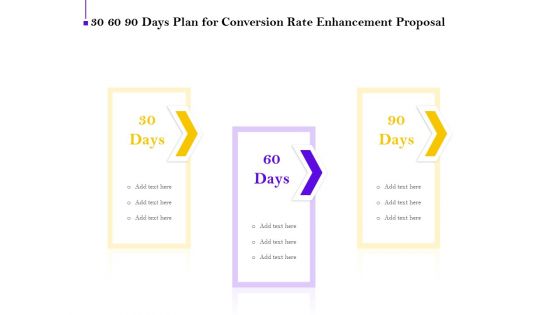 Conversion Rate Optimization 30 60 90 Days Plan For Conversion Rate Enhancement Proposal Topics PDF