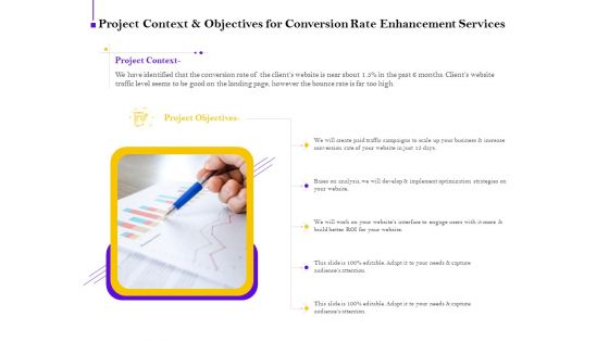 Conversion Rate Optimization Project Context And Objectives For Conversion Rate Enhancement Services Inspiration PDF