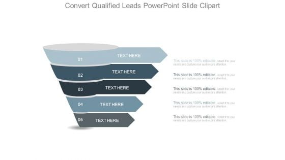Convert Qualified Leads Powerpoint Slide Clipart
