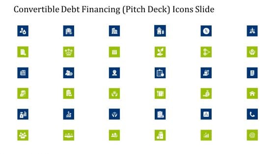 Convertible Debt Financing Pitch Deck Icons Slide Diagrams PDF