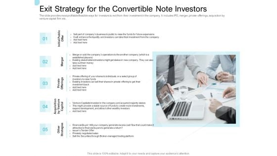 Convertible Market Notes Exit Strategy For The Convertible Note Investors Ppt Outline Layouts PDF Convertible Market Notes Exit Strategy For The Convertible Note Investors Ppt Outline Layouts PDF