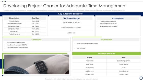 Coordinating Distinct Activities For Effective Project Time Management Developing Project Charter Elements PDF