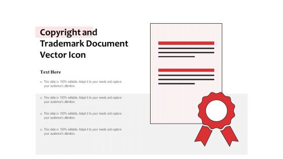 Copyright And Trademark Document Vector Icon Ppt PowerPoint Presentation Infographic Template Model PDF