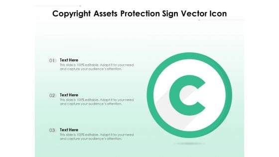 Copyright Assets Protection Sign Vector Icon Ppt PowerPoint Presentation File Professional PDF