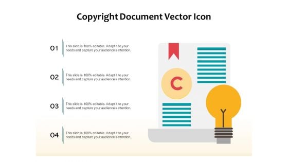 Copyright Document Vector Icon Ppt PowerPoint Presentation Summary Master Slide PDF