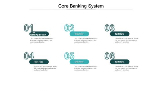 Core Banking System Ppt PowerPoint Presentation Styles Visual Aids Cpb Pdf