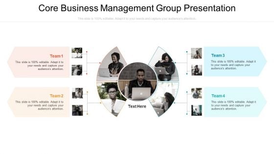 Core Business Management Group Presentation Ppt PowerPoint Presentation Gallery Samples PDF