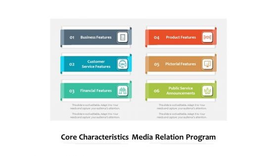 Core Characteristics Media Relation Program Ppt PowerPoint Presentation File Slide Portrait PDF Core Characteristics Media Relation Program Ppt PowerPoint Presentation File Slide Portrait PDF