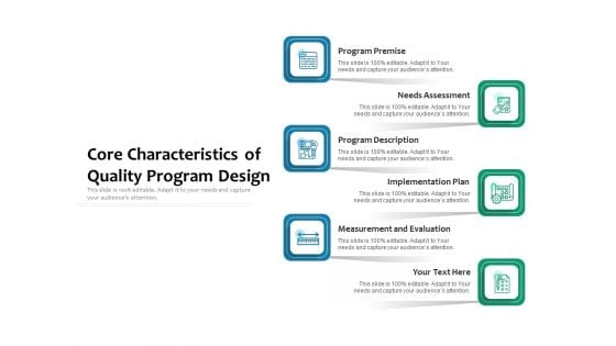 Core Characteristics Of Quality Program Design Ppt PowerPoint Presentation Gallery Format PDF