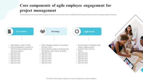 Core Components Of Agile Employee Engagement For Project Management Sample PDF