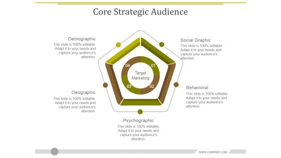 Core Strategic Audience Template 1 Ppt PowerPoint Presentation Slides Infographic Template