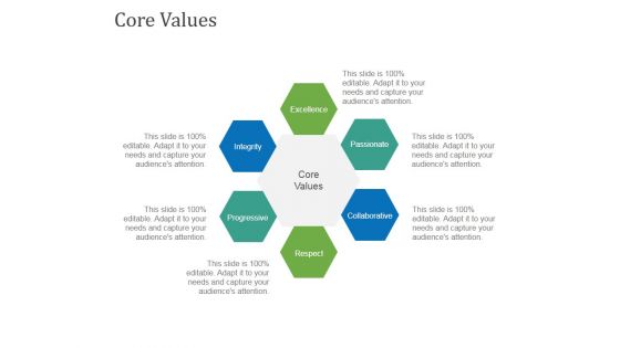 Core Values Template 1 Ppt PowerPoint Presentation Icon File Formats