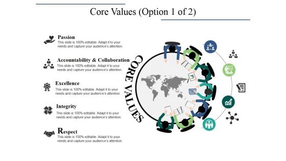 Core Values Template 1 Ppt PowerPoint Presentation Outline Themes