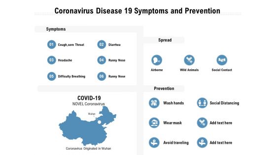 Coronavirus Disease 19 Symptoms And Prevention Ppt PowerPoint Presentation Icon File Formats PDF