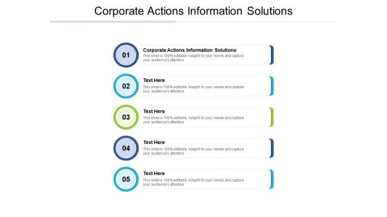 Corporate Actions Information Solutions Ppt PowerPoint Presentation Layouts Cpb