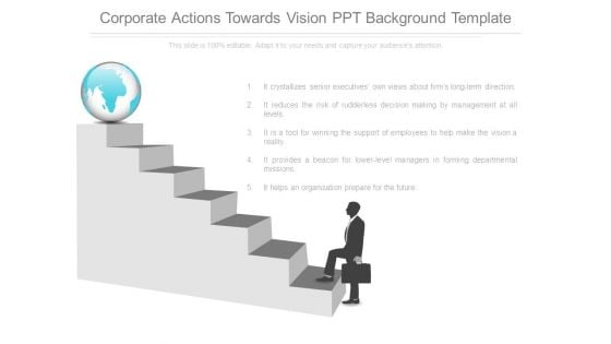 Corporate Actions Towards Vision Ppt Background Template