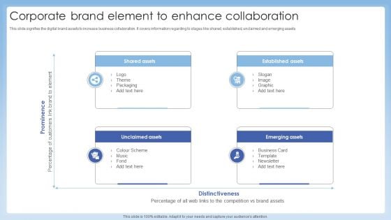 Corporate Brand Element To Enhance Collaboration Background PDF