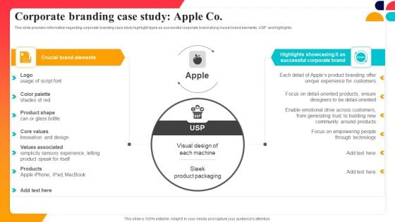 Corporate Branding Case Study Apple Co Corporate Branding Strategy To Revitalize Business Identity Demonstration PDF