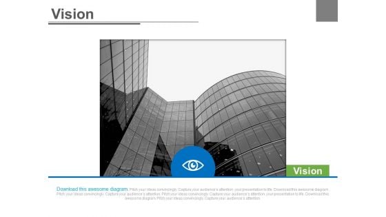 Corporate Building And Eye For Business Future Vision Powerpoint Slides