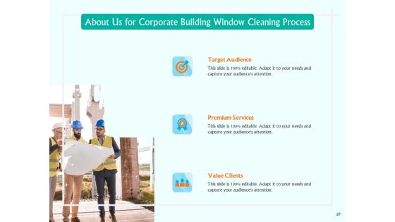 Corporate Building Window Cleaning Process Ppt PowerPoint Presentation Complete Deck With Slides