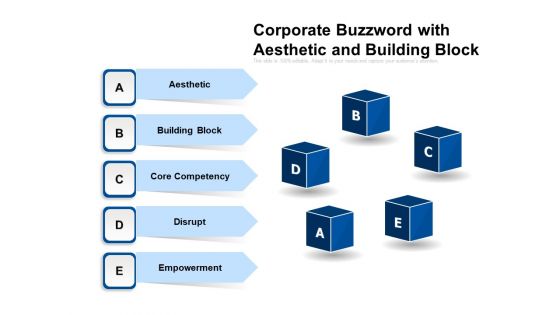 Corporate Buzzword With Aesthetic And Building Block Ppt PowerPoint Presentation File Infographics PDF