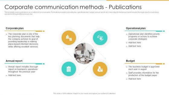 Corporate Communication Methods Publications Enterprise Communication Tactics Ideas PDF