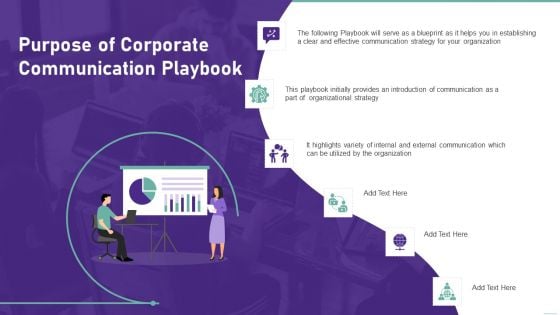 Corporate Communication Playbook Purpose Of Corporate Communication Playbook Mockup PDF