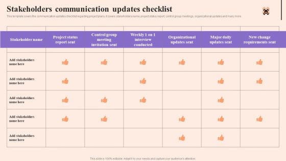 Corporate Communication Strategy Stakeholders Communication Updates Checklist Formats PDF