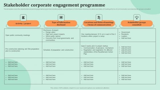 Corporate Communications Stakeholder Corporate Engagement Programme Diagrams PDF Corporate Communications Stakeholder Corporate Engagement Programme Diagrams PDF