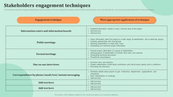 Corporate Communications Stakeholders Engagement Techniques Microsoft PDF