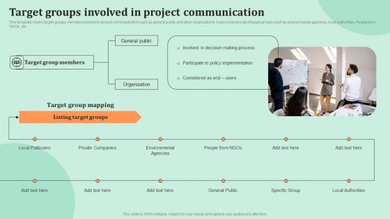 Corporate Communications Target Groups Involved In Project Communication Background PDF