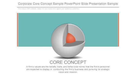 Corporate Core Concept Sample Powerpoint Slide Presentation Sample